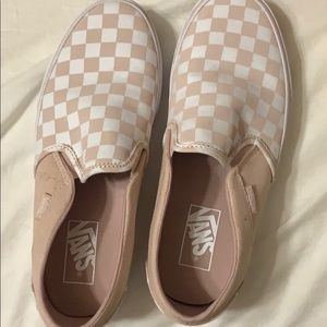 Pink checkered vans